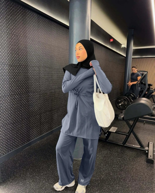 Workout - Ensemble d’entraînement Modest Gris 3 pièces