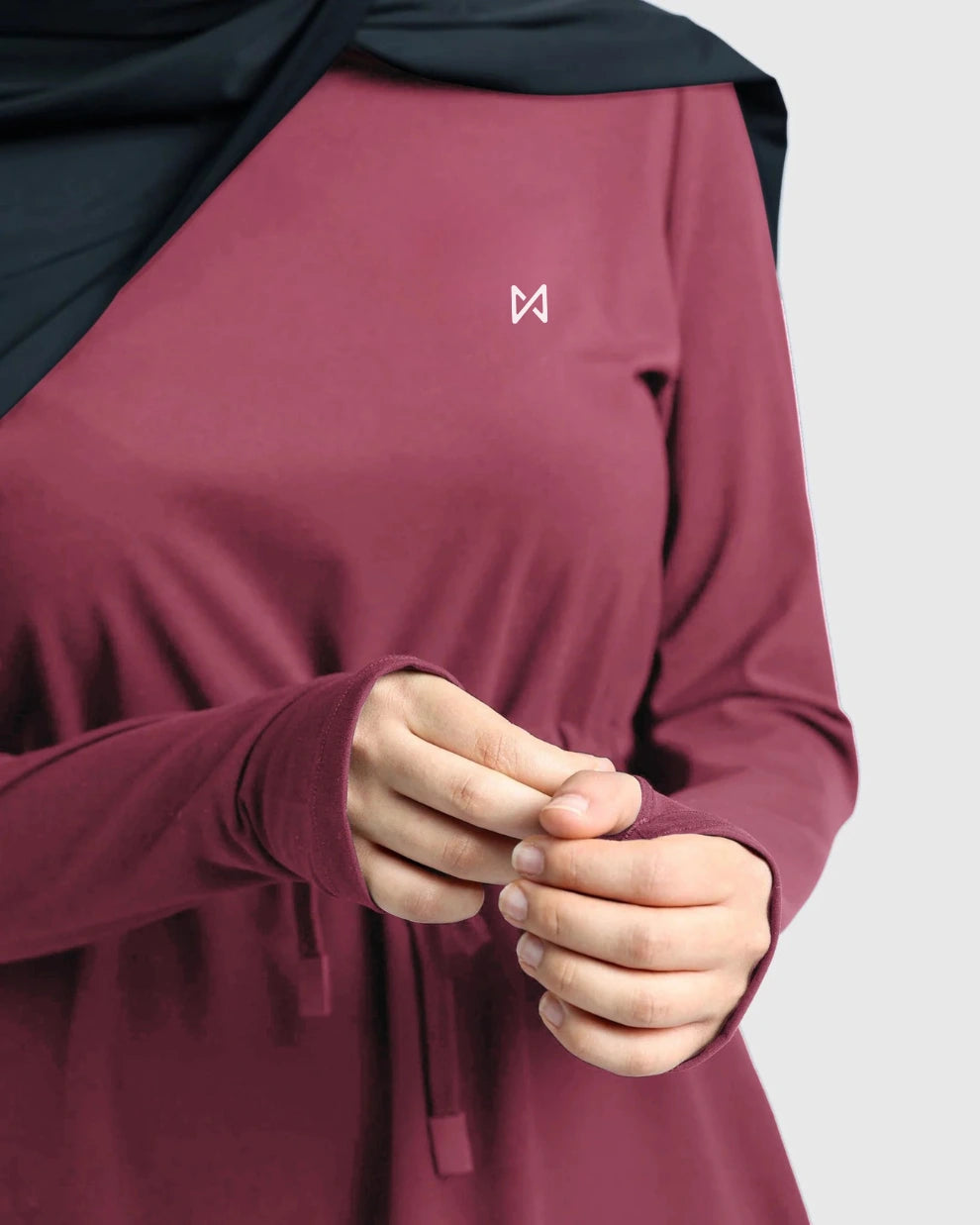 Workout - Ensemble d’entraînement Modest Bordeaux - 3 pièces