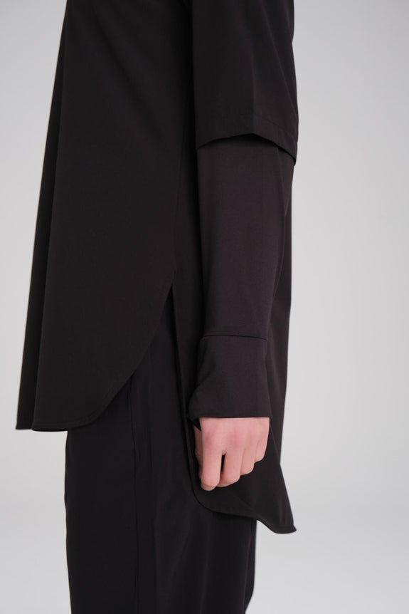 Modest Active Long-Sleeve Zippered Blue Modest Training T-Shirt TC2